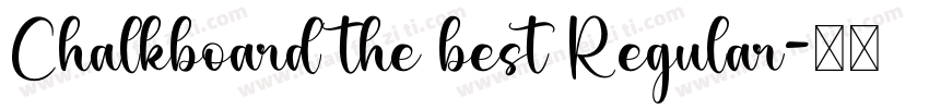 Chalkboard the best Regular字体转换